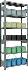 Schulte Lagertechnik Multiplus 250 Schwerlastregal 100x250x40cm verzinkt