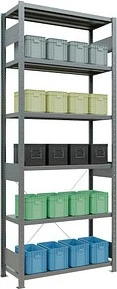 Schulte Lagertechnik Multiplus 250 Schwerlastregal 100x250x40cm verzinkt