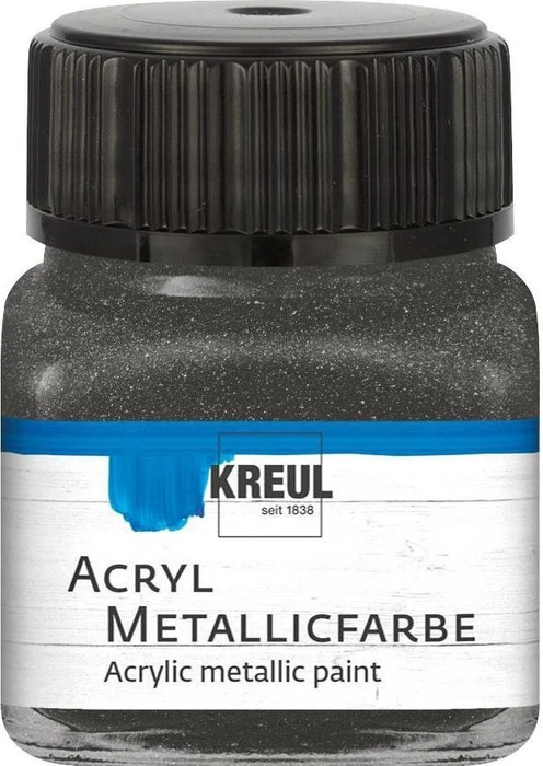 Kreul Acryl Metallicfarbe, anthrazit, 20ml