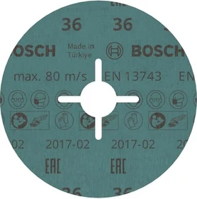 Bosch Professional R780 Best for Metal and Inox Fiberschleifscheibe K36, 125x22.23mm, 1 Stück