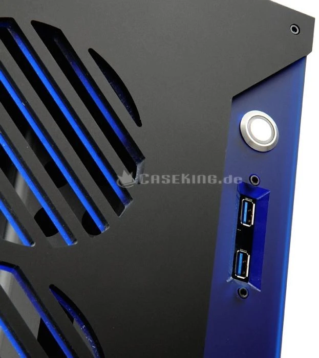 Parvum Systems S2.0 schwarz/blau, Acrylfenster