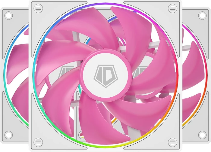 ID-Cooling AF-127-ARGB-Pink Trio, rosa, 120mm, 3er-Pack