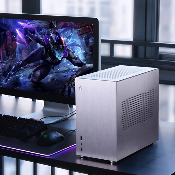 Jonsbo V10, silber, Mini-ITX