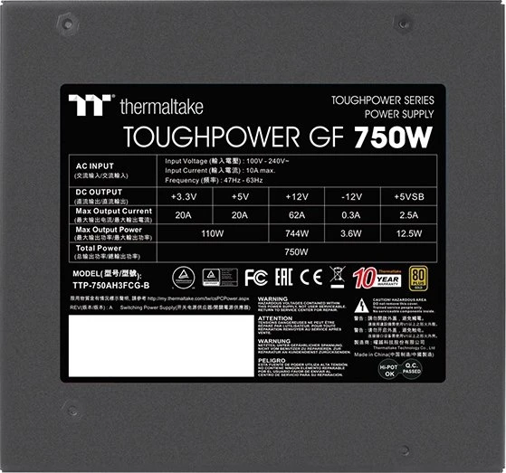 Thermaltake ToughPower GF 750W, ATX 2.4