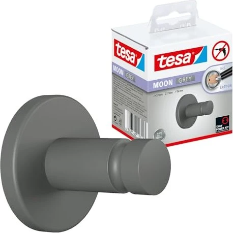 tesa Moon Handtuchhaken rund matt grau