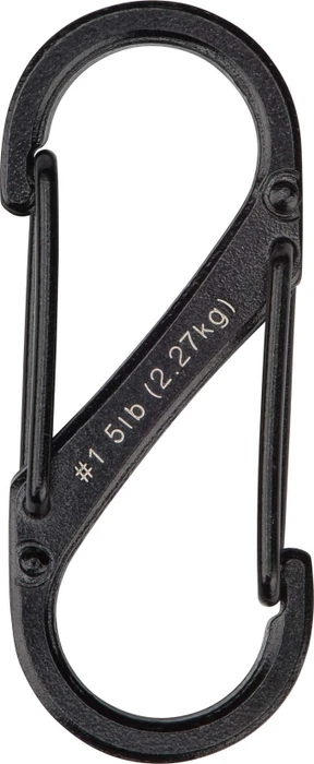 Nite Ize S-Biner Edelstahl Materialkarabiner 40x16mm schwarz, 2 Stück