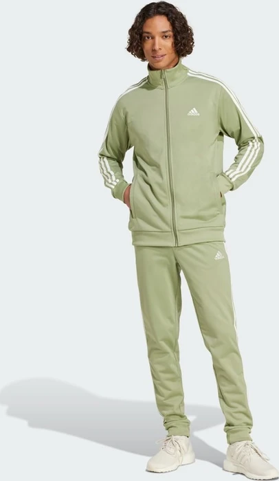 adidas Basic 3-Streifen Tricot Trainingsanzug tent green/off white (Herren)
