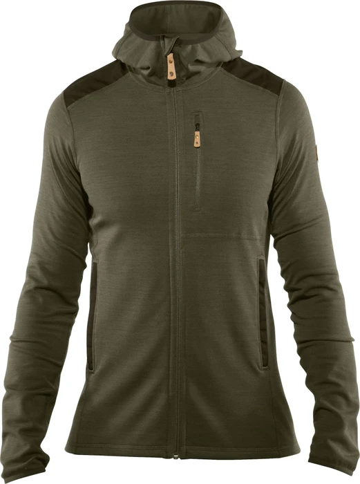 Fjällräven Keb Fleece Hoodie Jacke laurel green/deep forest (Herren)