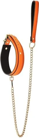 Dream Toys Radiant Glow In The Dark Collar And Leash orange