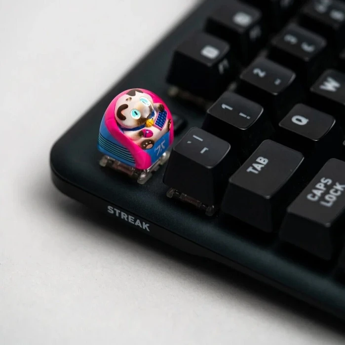 Fnatic Artisan Keycap Loeya, Kunstharz (Resin), blau/rosa, 1 Taste