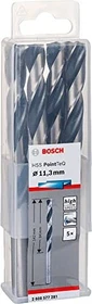 Bosch Professional HSS PointTeQ Spiralbohrer, 11.3x94x142mm, 5 Stück