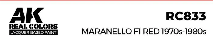 AK-Interactive 2nd Gen Real Colors maranello F1 red 1970s-1980s, 17ml