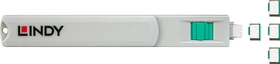 Lindy USB-C/Thunderbolt 3 Schloss mit Schlüssel, grün, 4er-Pack
