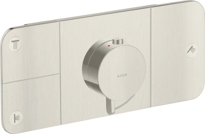 Hansgrohe Axor One Thermostat mit 3 Ventilen edelstahloptik