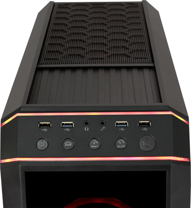 Chieftec Gamer GP-02B Stallion 2, schwarz, Glasfenster