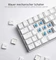 RK Royal Kludge RK61 60% Wireless, weiß, LEDs blau, Kailh BLUE, USB/Bluetooth, DE Vorschaubild