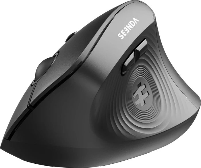 Seenda MOU200 Wireless Ergonomic Vertical Mouse, schwarz, USB/Bluetooth