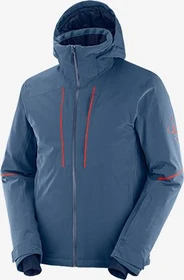 Salomon Edge Skijacke dark denim/goji berry (Herren)