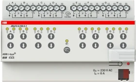 ABB JRA/S8.230.5.1 Jalousie-/Rollladenaktor mit Fahrzeitermittlung 8-fach, 230V, 6A, 8TE REG, Schaltaktor (2CDG110126R0011)