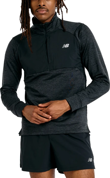 New Balance Athletics Heat Grid 1/2 Zip Funktionsshirt langarm schwarz (Herren)
