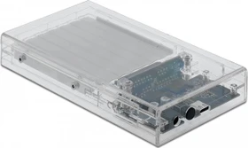 DeLOCK External Enclosure, transparent, 9.5mm, 2.5", USB-C 3.0