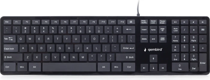 Gembird Chocolate Keyboard, schwarz, USB, US