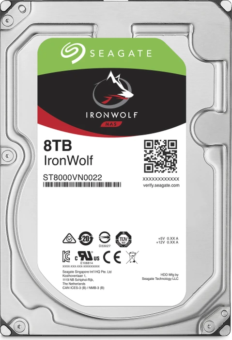 Seagate IronWolf NAS HDD 8TB, 24/7, 512e / 3.5" / SATA 6Gb/s