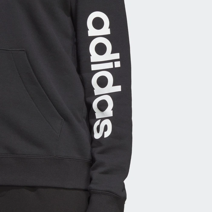 adidas Essentials Linear French Terry Hoodie schwarz/weiß (Damen)
