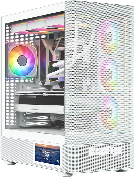 Modecom Volcano AQ400 ARGB White, Glasfenster