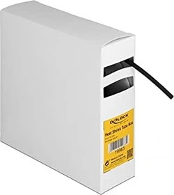 DeLOCK Schrumpfschlauch Box, mit Innenkleber, Schrumpfungsrate 3:1, 3.2mm, 5m, schwarz