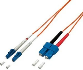 Equip LWL Duplex Kabel, OM1, 2x LC Stecker/2x SC Stecker, 3m, orange