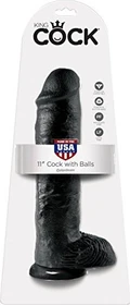 Pipedream King Cock 11" Cock with Balls black