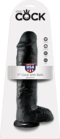 Pipedream King Cock 11" Cock with Balls black