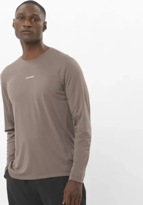 Salomon Shakeout Core Laufshirt langarm iron (Herren)