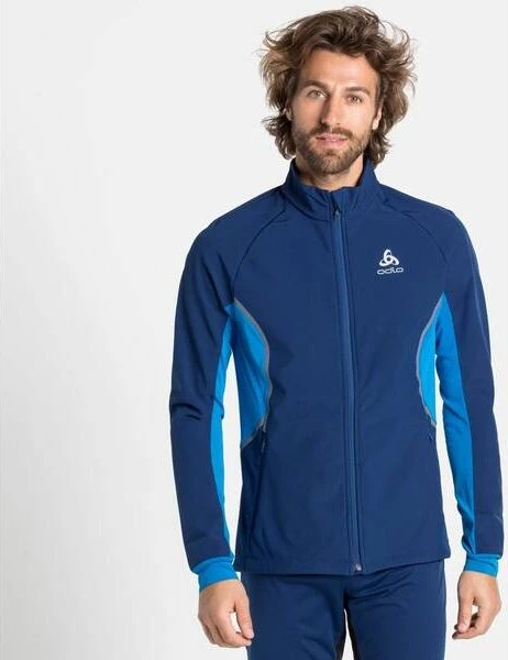 Odlo Aeolus Laufjacke estate blue/directoire blue (Herren)