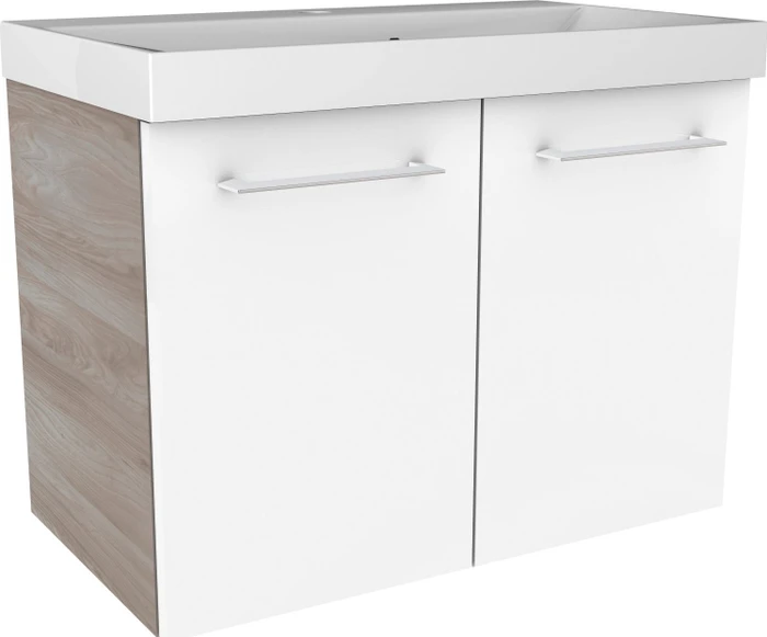 Fackelmann Lima Waschtisch-Unterschrank 60cm Esche grau/weiß