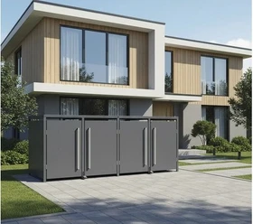 Westmann Pedura Mülltonnenbox 4x 240l anthrazit