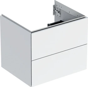 Geberit ONE Unterschrank für Waschtisch, mit zwei Schubladen, 60cm, weiß/lackiert hochglanz