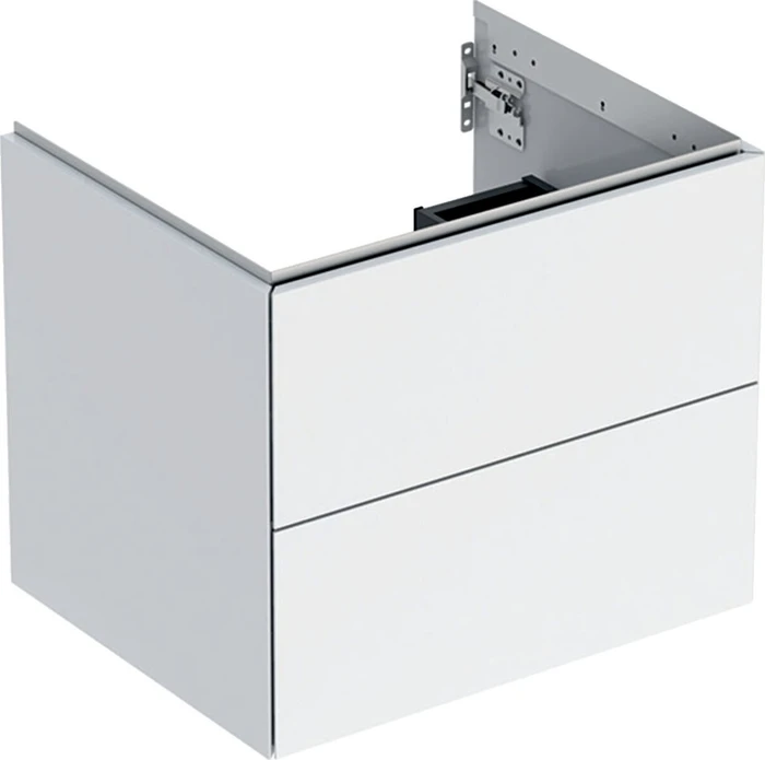 Geberit ONE Unterschrank für Waschtisch, mit zwei Schubladen, 60cm, weiß/lackiert hochglanz
