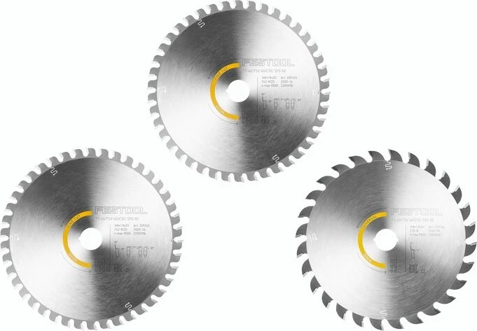 Festool KSB-SORT/3 W Kreissägeblatt-Set, 168x20mm, 3-tlg.