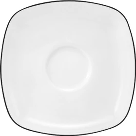 Seltmann Weiden Lido Black Line 10826 Tee-Untertasse eckig 13x13cm