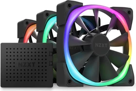 NZXT Aer RGB 2 Starter Kit, Matte Black, schwarz, LED-Steuerung, 120mm, 3er-Pack