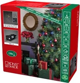Konstsmide Lichterkette Baummantel grün LED 150x mehrfarbig