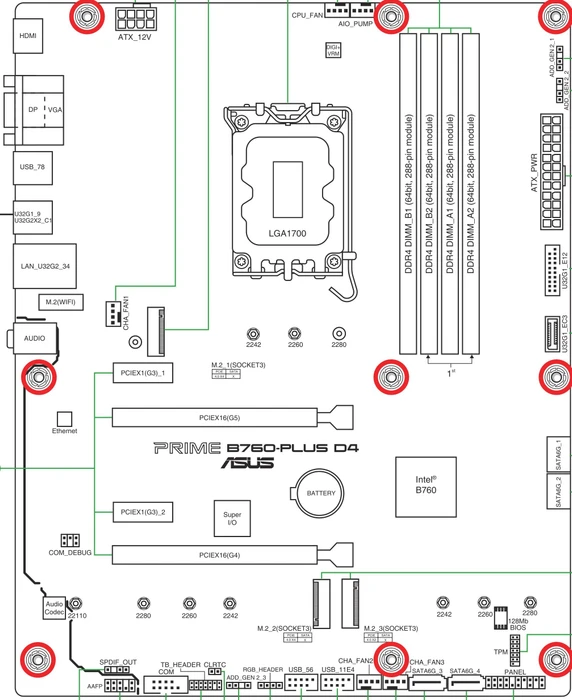 ASUS Prime B760-Plus D4 (Intel 1700)