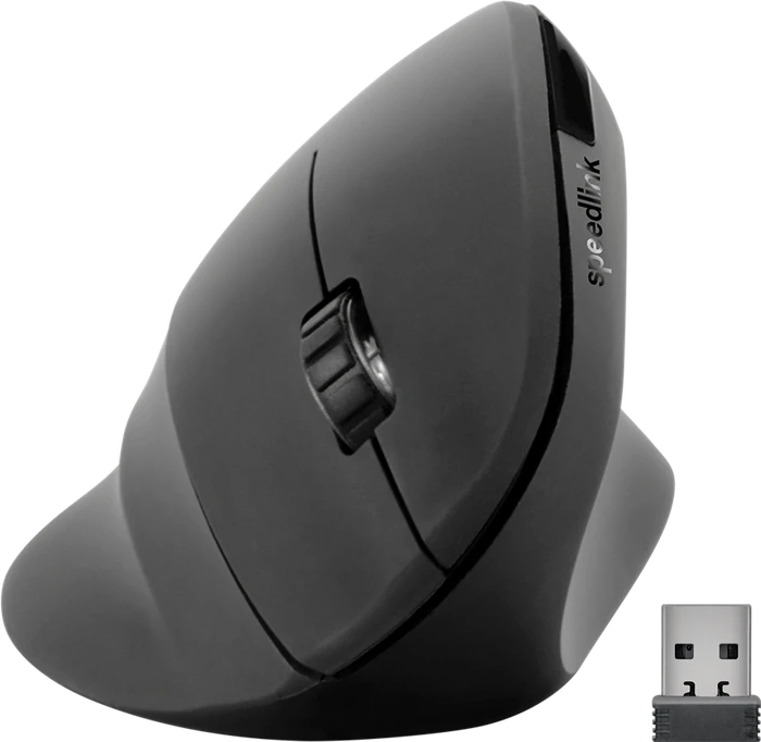Speedlink Piavo Wireless Vertical Mouse schwarz, gummiert, USB