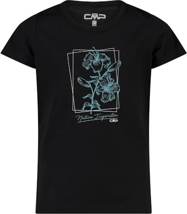CMP Print Funktionsshirt kurzarm nero/pink fluo (Junior)