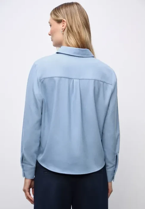 Street One Melange mit Tape Hemd langarm frosted blue melange (Damen)