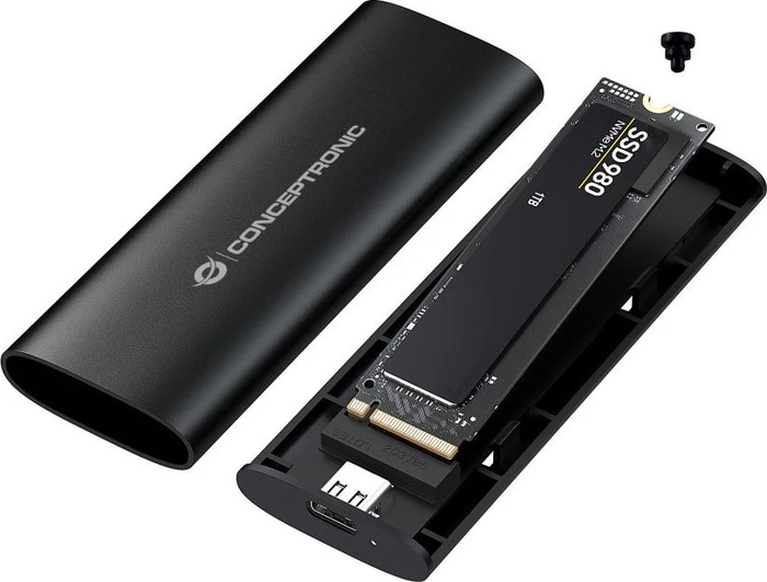 Conceptronic M.2 SSD-Gehäuse, USB-C 3.1