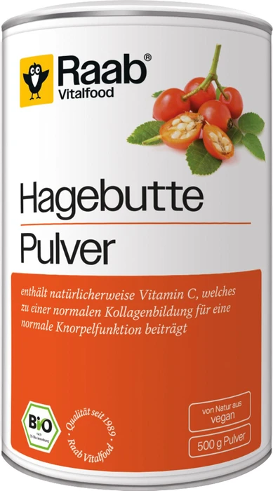 Raab Vitalfood Bio Hagebutten Pulver, 500g