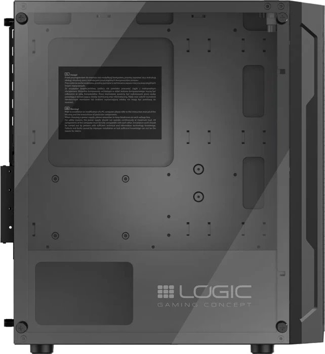 Logic Concept Aramis ARGB Mini Black, Glasfenster